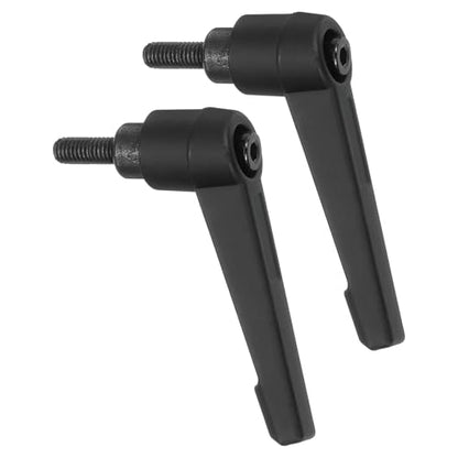uxcell 2Pcs M5 x 12mm Adjustable Knobs Handle Male Thread Push Button Ratchet Quick Release Locking Rotating Bolt for Lathe Machinery, Black - size: M5 x 12mm