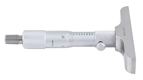 Accusize 0-6 in Depth Micrometer, 4 in Base, 0.001 in Resolution