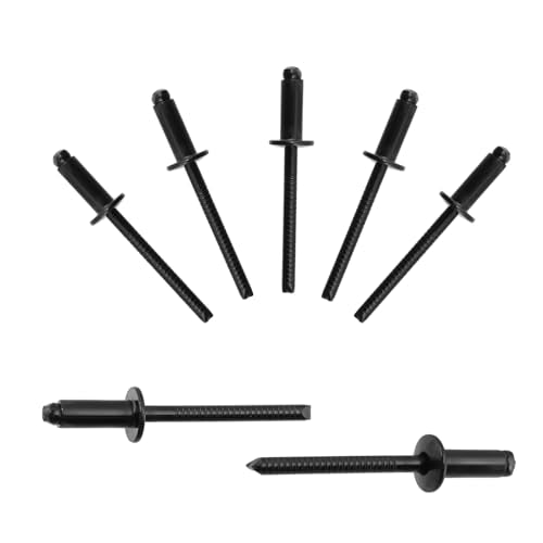 Antrader 100Pcs Blind Rivets,3/16"x1/2" Stainless Steel Pop Rivet,All Black - color: All Black, size: 3/16" x 1/2"