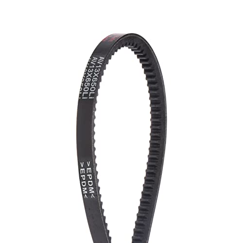 HARFINGTON 13x650 Cogged V-Belts AX Section Drive Raw Edge Belt 650mm Inner Girth 13mm Width 8mm Thickness EPDM for Power Transmission - size: 650mm