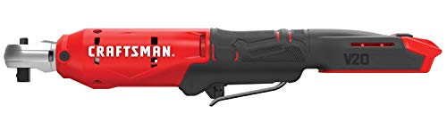 CRAFTSMAN V20 Cordless Ratchet Wrench, 3/8 inch Drive, 300 RPM, up to 35 ft-lbs of Torque, Bare Tool Only (CMCF930B) - style: V20 3/8 Inch Drive Ratchet