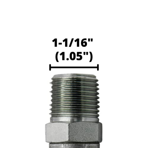 3/4" x 36" Hydraulic Hose Assembly - Male x Male NPTF Pipe Thread Fittings Crimped (2-Wire, 100R2AT) - size: 36 Inches (3 Feet), style: 3/4" NPTF Thread Male Pipe Ends