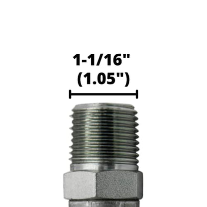 3/4" x 72" Hydraulic Hose Assembly - Male x Male NPTF Pipe Thread Fittings Crimped (2-Wire, 100R2AT) - size: 72 Inches (6 Feet), style: 3/4" NPTF Thread Male Pipe Ends