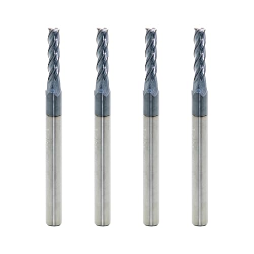 7/64" Carbide Square End Mill, 4 Flute, AlTiN Coating, 4 Pcs - size: 7/64" (4 Pcs), style: For Alloy Steels