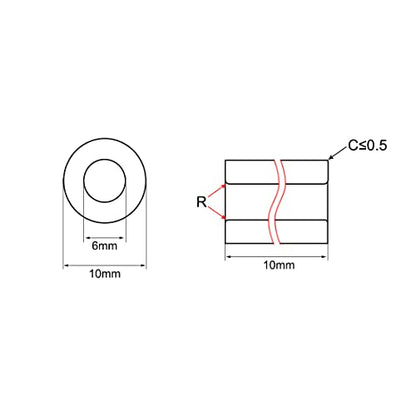uxcell Bearing Sleeve 6mm Bore x 10mm OD x 10mm Length Self-Lubricating Sintered Bronze Bushings 10pcs - size: 6x10x10mm