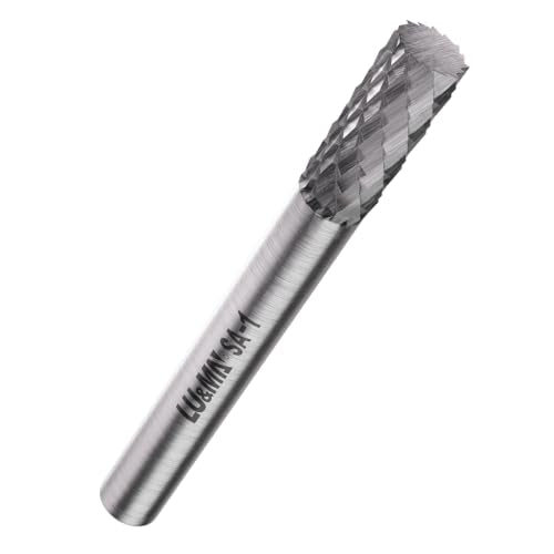 SA-1 Solid Carbide Burr Rotary File Cylindrical Shape Double Cut for Die Grinder,widely Used for metalwork, Tool Making, Engineering, Wood Carving by LU&MN - size: SA-1