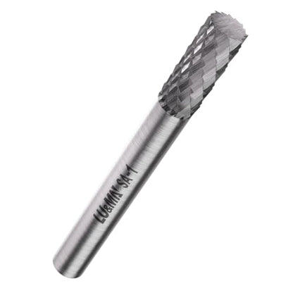 SA-1 Solid Carbide Burr Rotary File Cylindrical Shape Double Cut for Die Grinder,widely Used for metalwork, Tool Making, Engineering, Wood Carving by LU&MN - size: SA-1