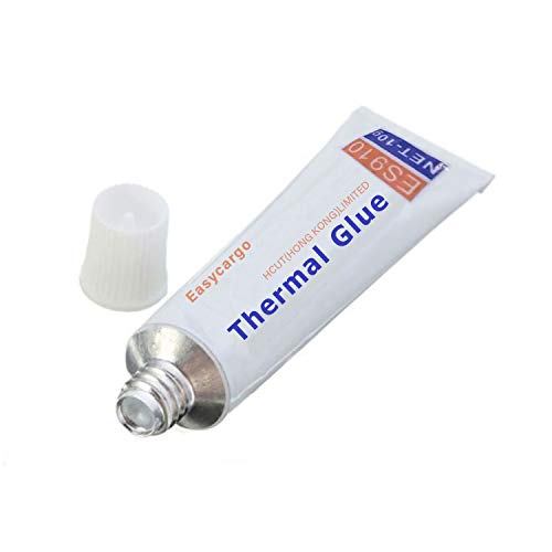 Easycargo 10g Thermal Glue, Silicone Thermal Conductive Adhesive for GPU VRM VRAM LED Heatsink IC Chips, Non-Conductive Permanent Bonding for MOSFET Transistors 3D Printer PCB TEC1-12706 Peltier RTV