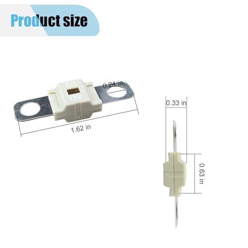 2PCS AMI/Midi Fuse Holders with 80A Fuses, High Current Fuse Holder with Cover, Automotive Fuse Holder, and Bolt-On Fuses for Cars, Buses, Caravans, Trucks, Construction Vehicles (80A) - style: 80A