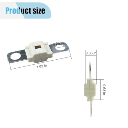2PCS AMI/Midi Fuse Holders with 80A Fuses, High Current Fuse Holder with Cover, Automotive Fuse Holder, and Bolt-On Fuses for Cars, Buses, Caravans, Trucks, Construction Vehicles (80A) - style: 80A
