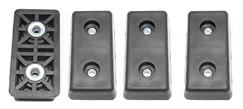 4 Large Rectangular Rubber Feet Bumpers - .528 H X 2.777 L X 1.375 W - Made in USA - Heavy Duty - Non Marking for Furniture, Tables, Chairs, Desks, Benches, Sofas, Chests, Other Large Items. - size: Large
