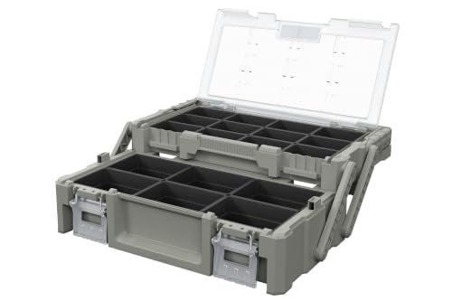 18" Camp & Trail Gear Organizer, Heavy-Duty Cantilever Storage Box - color: Olive Green, size: Cantilever
