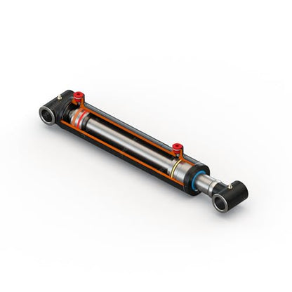 Welded Tube Cross Cylinder for Double Acting - Double Acting Welded Hydraulic Cylinder, 2.5" Bore, 16" Stroke