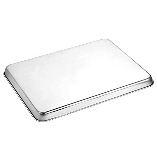 Wildone Baking Sheet Set of 3, Stainless Steel Cookie Sheet Cooking Sheet Pan for Baking & Roasting, 9/12/16 Inch, Non Toxic & Heavy Duty & Easy Clean - size: 9/12/16 inch