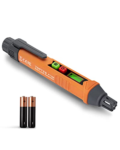 PT199 Natural Gas Leak Detector with Audible & Visual Alarm, Portable Gas Sniffer to Locate Combustible Sources Like Methane, Propane for Home(Includes Battery x2)-Orange - size: PT199