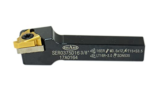 Shars 3/8" x 3/8" RH Indexable Cutting Tool Universal External Threading Tool Holder 404-1978 !] - size: 3/8" x 2-1/2", style: Right Hand