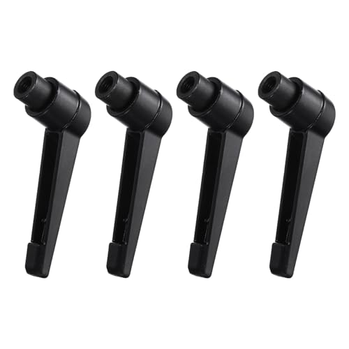 uxcell 4pcs Clamping Lever Adjustable Handles M5 Metric Female Thread Level Handle Hand Knobs Quick Release Black for Lathe Machinery - size: M5