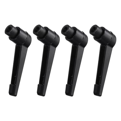 uxcell 4pcs Clamping Lever Adjustable Handles M5 Metric Female Thread Level Handle Hand Knobs Quick Release Black for Lathe Machinery - size: M5
