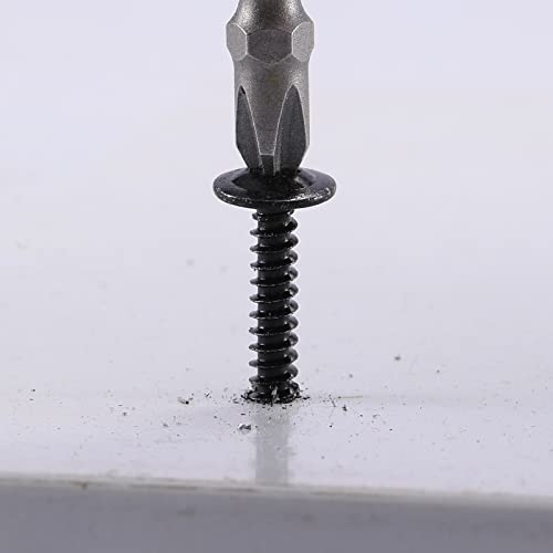 #10 x 1 Sheet Metal Screws 100Pcs 410 Stainless Steel Truss Head Fast Self Tapping Screws Black Oxide by SG TZH - color: Black, size: #10 x 1"