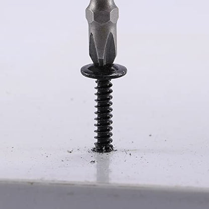 #8 x 3 Sheet Metal Screws 100PCS 410 Stainless Steel Truss Head Fast Self Tapping Screws Black Oxide by SG TZH - color: Black, size: #8 x 3"