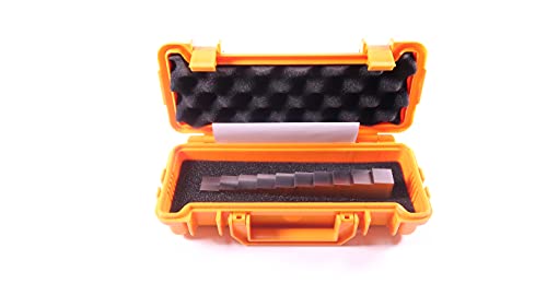 10 Step UT Block 0.1"-1" 1018 Steel Test Block,Step Wedge Calibration Block for ultrasonic Thickness Gauge with ABS Carrying case and Certificate