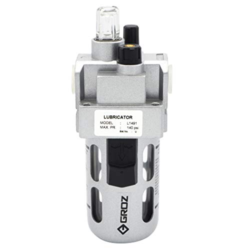 Groz 60256 Lubricator with Polycarbonate Bowl & Guard. Intermediate - 1/4" NPT