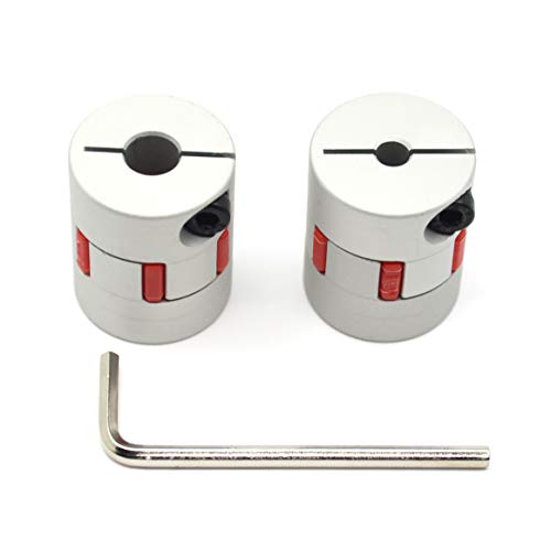2PCS 5mm to 8mm Aluminium Plum Flexible Shaft Coupling D25 L30 5x8mm Connector Flexible Coupler for 3D Printer CNC Machine and Servo Stepped Motor（5x8mm） - style: 5-8mm