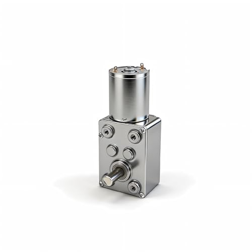 DC 12V 250RPM 6mm Single Shafts Self-Locking Reversible Worm Gear Motor with Cable, High Torque Speed Reduction Motor, Turbine Electric Gearbox Motor JSX40-370 - size: 12v 250rpm