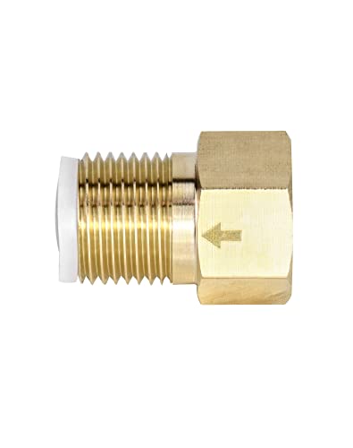 QWORK 2Pcs Brass One-way Check Valve, 1/2" Female to 1/2" Male Thread of Backflow Preventer - color: Female to Male, size: 1/2 inch - 2 pcs