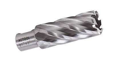 1" Diameter × 2" Depth of Cut HSS ANNULAR Cutter with 3/4'' Weldon Shank - size: 1'' x 2''