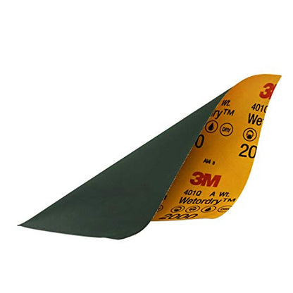 3M Wetordry™ Sandpaper, 2000 Grit, 9 in x 11 in, 5 Sheets, Use for Wet and Dry Sanding, Longer Lasting Sandpaper, Great for Auto Body Repair, Smooth Finish, Waterproof Backing for Wet Sanding (32044) - size: 9 in x 11 in