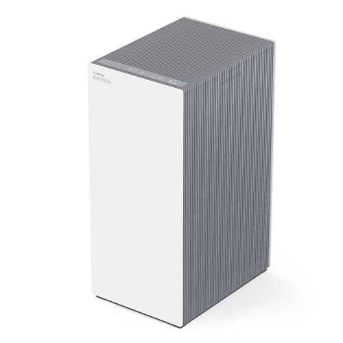 COWAY Air Purifiers for Large Room Whole Home Up to 4,253ft², 2 Sets of XL Washable Pre-Filters and HEPA Filters for Dual Purification, AQI, Turbo Mode, Timer, Wheels, 5yr Warranty, ProX(W) - style: AIRMEGA ProX White