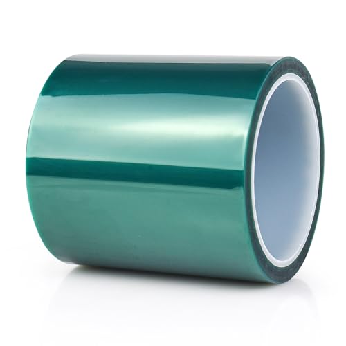 BOMEI PACK High Temp Tape, High Temperature Masking Tape, 4 inches x 108 Feet, Heat Resistant, Epoxy Release Tape, Ideal for Painting, Powder Coating, Circuit Boards - size: 4'' x 108ft