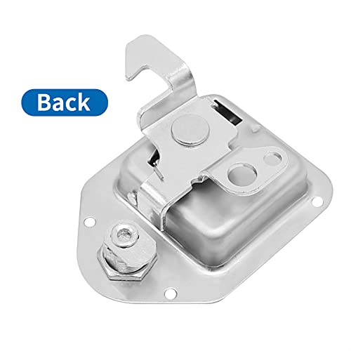 VIKKSAER Trailer Paddle Door Latch Handle Tool Box Lock Steel + Key 3/8'' x 3-1/4'' for Trailer Door RV Camper Truck Bed Toolboxes