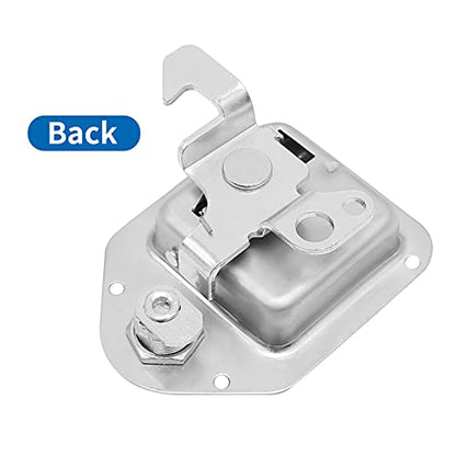VIKKSAER Trailer Paddle Door Latch Handle Tool Box Lock Steel + Key 3/8'' x 3-1/4'' for Trailer Door RV Camper Truck Bed Toolboxes