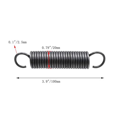 4Pcs Heavy Duty Extension Spring, Spring Steel Hook - size: 4" Length