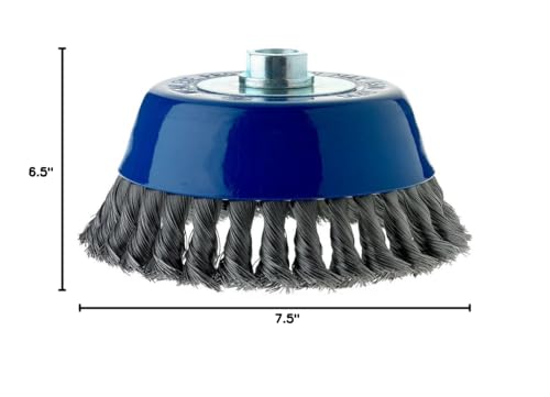 Mercer Industries 189040 - 6" x 5/8"-11 Knot Cup Brush, .014 Carbon Steel Wire - color: .014 Carbon Steel, size: 6" x 5/8"-11, style: Knot Cup
