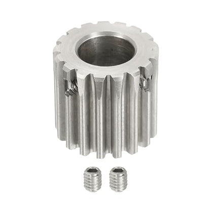 uxcell 1 Mod 17T Spur Gear 10mm Bore, 304 Stainless Steel Pinion Gear - size: 1 Mod 17T, 10mm