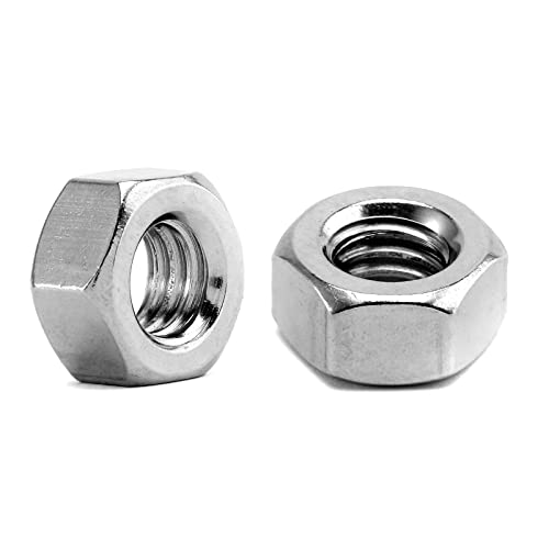 5/16-18 Hex Nuts 100Pcs 304 Stainless Steel 18-8, Full Thread, Hex Drive, Bright Finish by SG TZH - size: 5/16-18