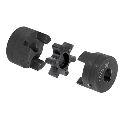 uxcell 5/8" to 1" L075 Flexible 3-Piece L-Jaw Coupling Coupler Set & Buna-N NBR Rubber Spider for Log Splitter Hybrid Equipment - size: 5/8" to 1"