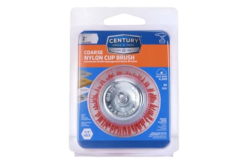 Century Drill & Tool 77221 Nylon Abrasive Cup Brush, 2", Coarse - size: 2" Coarse