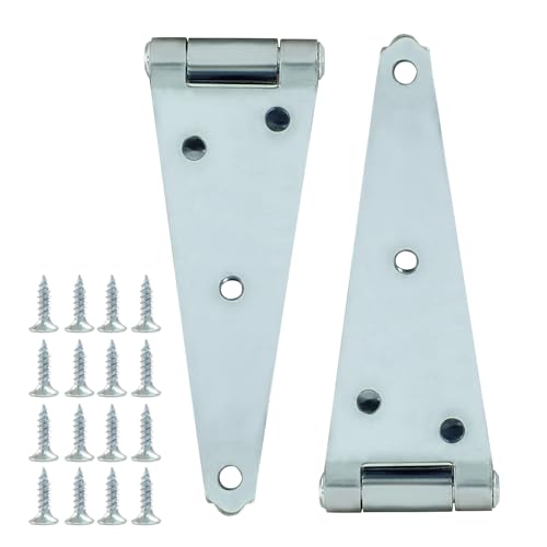 Hordion 2Pcs Strap Hinge Shed Door Hinges, 6 Inch Heavy Duty Gate Hinges - size: 6 Inch, 2Pcs
