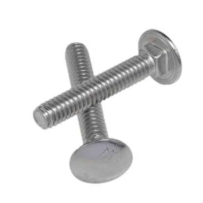 Stainless Steel 18-8 Full Thread Coverage 1/4-20 x1-1/2 Carriage Bolts and Nuts Kit Square Bolt T Slot Bolts Head Bolts Header Bolts Hexagon Nut Spring Washer and Flat Washer Silver 10 Set