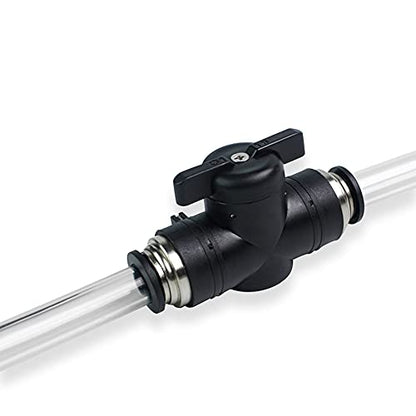 Beduan Pneumatic Ball Valve BUC, 1/4" x 1/4" OD Push to Connect Fitting Air Flow Control Valve Straight Quick Connect Union(3Pcs) - size: 1/4" x 1/4" Tube OD (3Pcs)