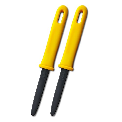 CANARY Cardboard Cutter with Non-Stick Coated Blade - 7.5" Box Cutter Utility Knife for Breaking Down Boxes & Opening Packages - Made in Japan, Yellow (2-Pack) - size: 2 PCS