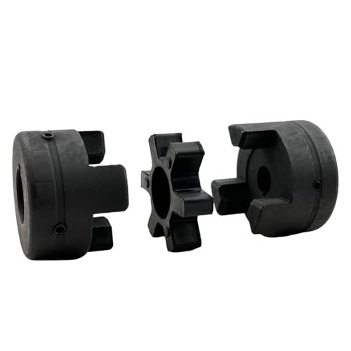 7/16" to 3/4" L075 Flexible 3-Piece L-Jaw Coupling Coupler Set & Rubber Spider for Log Wood Splitter,Multi-Flex Couplings L075-7/16-3/4