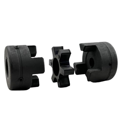 7/16" to 3/4" L075 Flexible 3-Piece L-Jaw Coupling Coupler Set & Rubber Spider for Log Wood Splitter,Multi-Flex Couplings L075-7/16-3/4