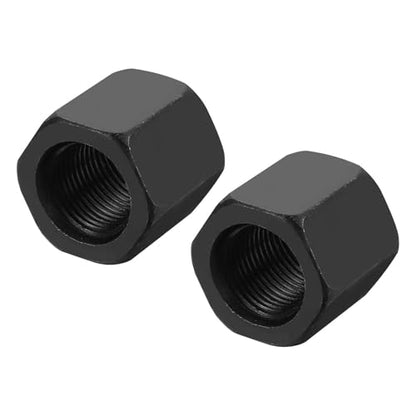 MECCANIXITY M18x1.5mm Hex Coupling Nuts 28mm/1.1" Fine Thread Black 2Pcs - size: M18 x 1.5 x 28mm