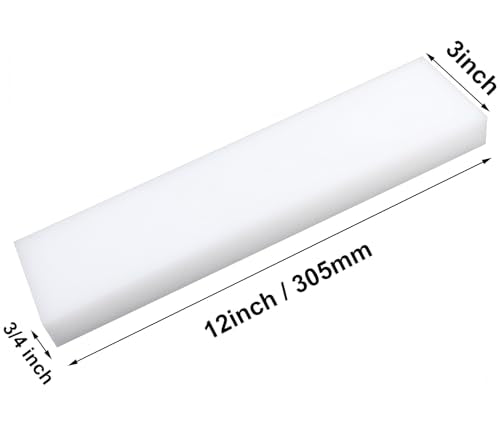 High-Density Polyethylene (HDPE) Plastic Sheet (1, White, 3" X 12"X 3/4") - color: White, size: 3" X 12"X 3/4"