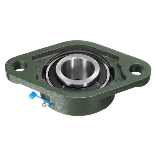 uxcell 2pcs UCFL209-26 Pillow Block Bearings 1-5/8 inch Bore Self Alignment, Solid Cast Iron Base Mounted Chrome Steel Bearings - size: UCFL209-26